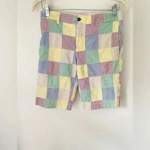 Vintage Ralph Lauren Shorts Women’s 6 Low Rise Seer Sucker Patchwork Bermuda